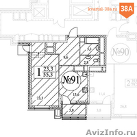 Продажа 1-комнатной квартиры в ЖК Квартал 38А со скидкой 918 тыс. рублей - Изображение #1, Объявление #1416386