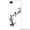 Чехол-панель из прочного пластика для iPhone 4 / 4S (белая) с орнаментом (цветок