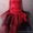 Чернр-красное платье #548838