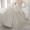 Свадебное платье из атласа пышное с воротником с бантом А-силуэт