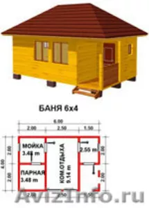 Строительство домов,бань,каркасно-щитовых построек - Изображение #2, Объявление #136713