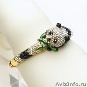 Красивый браслет Панда с белыми и черными бриллиантами - Изображение #3, Объявление #154751