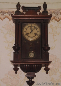 Антикварные немецкие настенные часы с маятником и боем 1863 г - Изображение #1, Объявление #316852