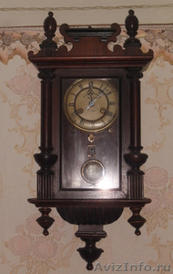 Антикварные немецкие настенные часы с маятником и боем 1863 г - Изображение #2, Объявление #316852