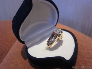 Золотое кольцо с бриллиантами - общий вес камней 1 карат - Изображение #1, Объявление #363445