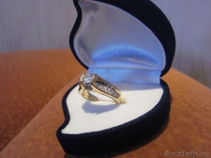 Золотое кольцо с бриллиантами - общий вес камней 1 карат - Изображение #2, Объявление #363445