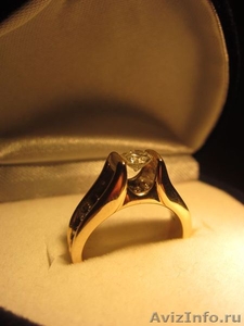 Золотое кольцо с бриллиантами - общий вес камней 1 карат - Изображение #3, Объявление #363445