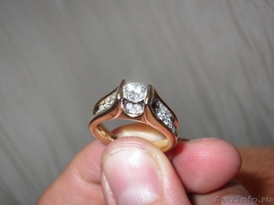 Золотое кольцо с бриллиантами - общий вес камней 1 карат - Изображение #4, Объявление #363445