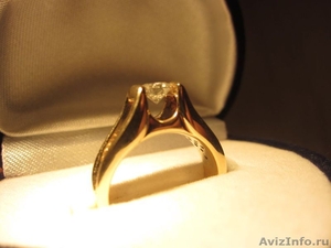 Золотое кольцо с бриллиантами - общий вес камней 1 карат - Изображение #6, Объявление #363445
