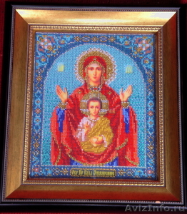 Икона Богородица Знамение - вышивка бисером - Изображение #1, Объявление #429453
