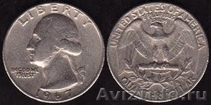 Редкая монета.  Quarter dollar,  1967 г. - Изображение #1, Объявление #541744