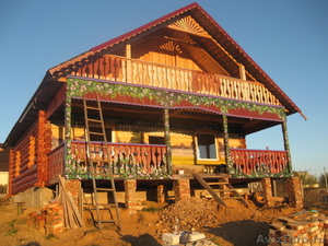 Продам деревянный дом с художественной росписью под Минском - Изображение #1, Объявление #694193