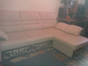 Новый кожаный угловой диван с кожаным  пуфиком - Изображение #2, Объявление #739850