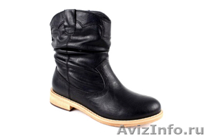 Ботинки из искусственной кожи коричневого цвета на каблуке 3 см. - Изображение #2, Объявление #981616