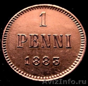 Редкая, медная монета 1 пенни 1833 года. - Изображение #1, Объявление #1029615