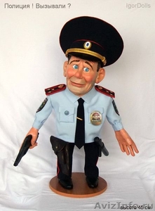 Интерьерная коллекционная кукла полицейский " Полиция ! Вызывали ? " - Изображение #1, Объявление #1027030