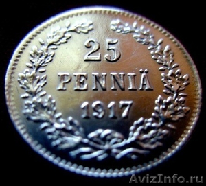 Редкая  монета 25 пенни, г/в 1917( с короной). - Изображение #4, Объявление #1013949