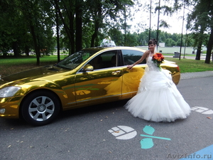 Заказ Золотого Мерседеса S-500 на свадьбу в Москве - Изображение #1, Объявление #1070857