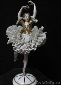 Антикварные статуэтки, статуэтка балерины, статуэтки из фарфора, старинные - Изображение #1, Объявление #1141140