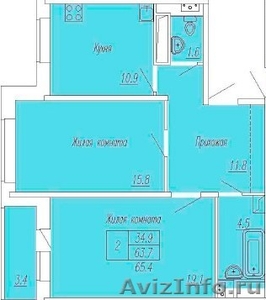 2-ком квартира в новом доме с ремонтом - Изображение #3, Объявление #1268251