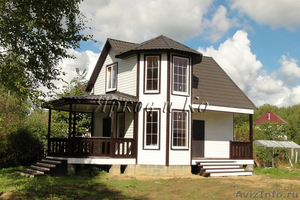 Прекрасный двухуровневый деревянный дом в благоустроенном коттеджном посёлке - Изображение #1, Объявление #1313538