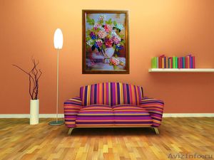 Картина лентами — Гортензия (цветы) - Изображение #1, Объявление #1386401