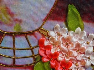 Картина лентами — Гортензия (цветы) - Изображение #3, Объявление #1386401