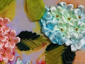 Картина лентами — Гортензия (цветы) - Изображение #4, Объявление #1386401
