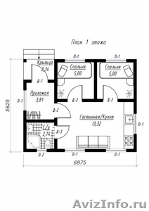 Дом 5х6 с фундаментом, стенами, крышей, со сборкой  - Изображение #3, Объявление #1562366