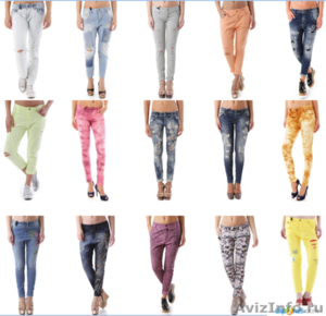 Молодёжные джинсы/брюки  сток оптом  итальянских популярных брендов. - Изображение #1, Объявление #1580274