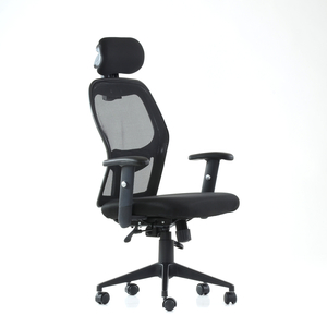 Кресло FB K-128 для персонала черная ткань черная сетка, газлифт 3кл - Изображение #3, Объявление #1721113